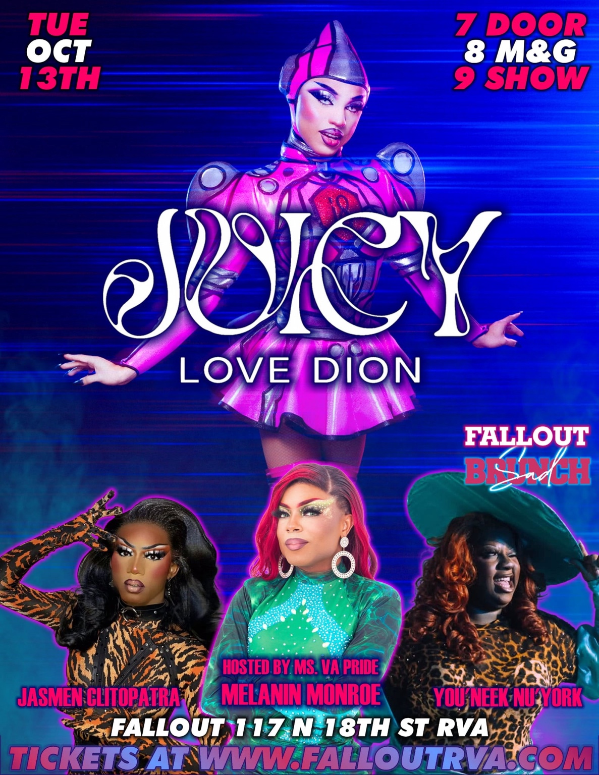 Juicy Love Dion event flyer